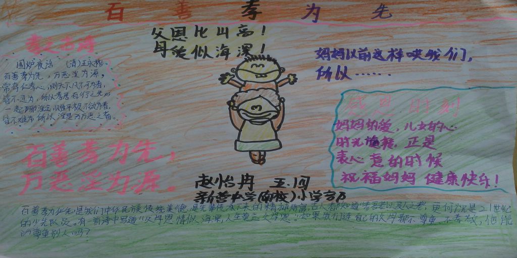 百善孝为先手抄报大全