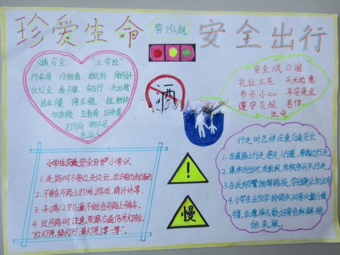 优秀获奖交通手抄报