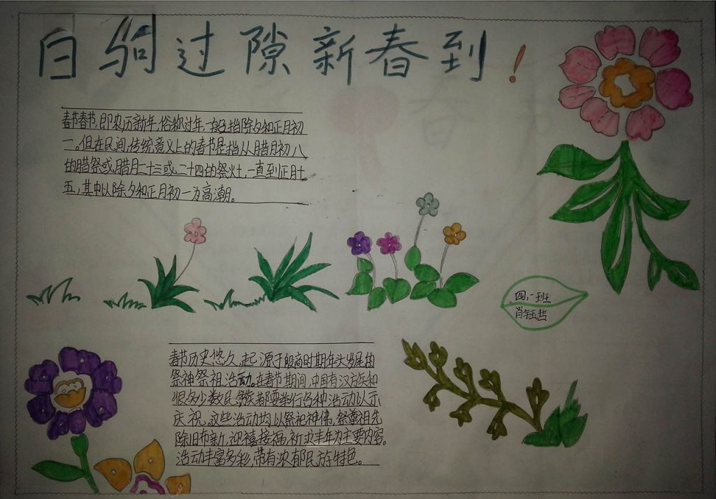 2022马年手抄报-春节版