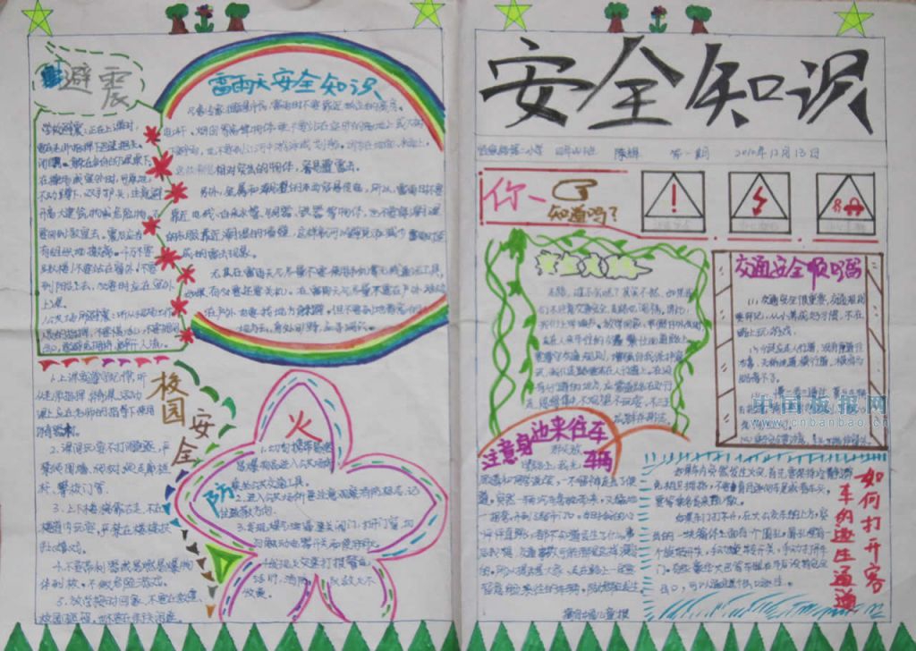 珍爱生命注意安全手抄报