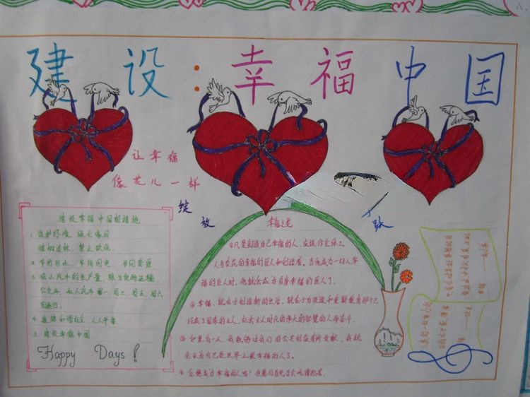 幸福中国年手抄报