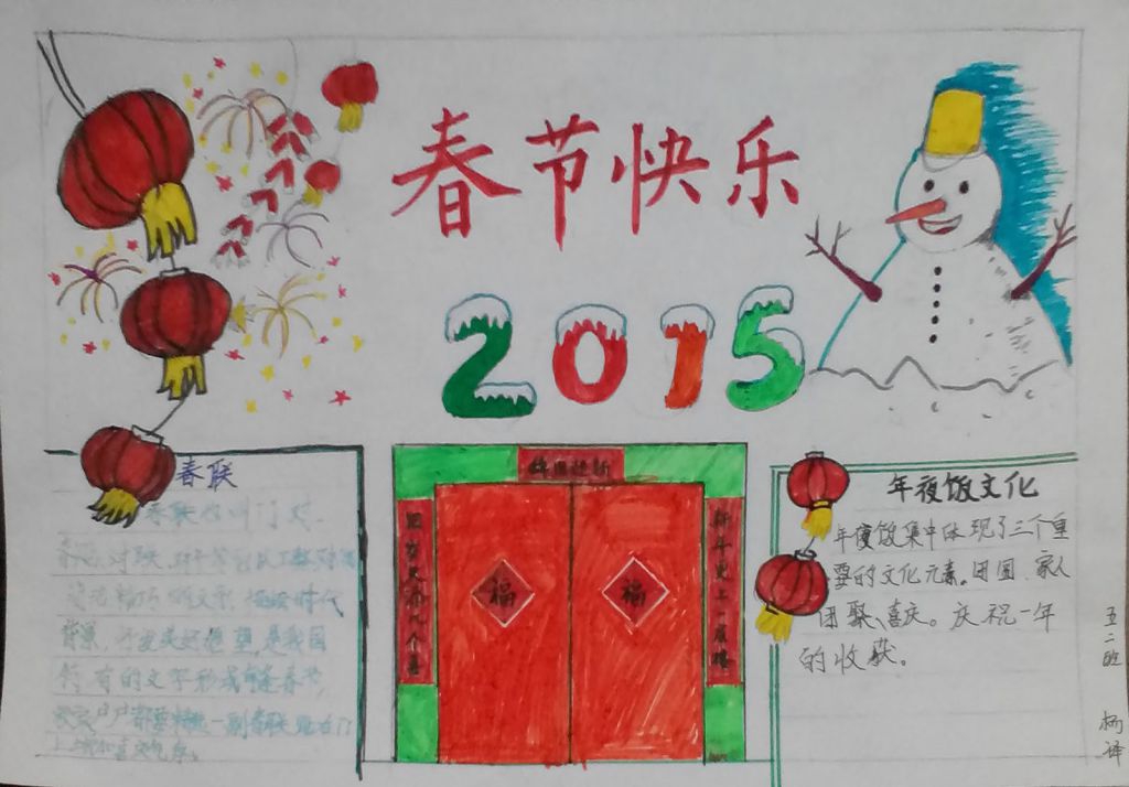 2022新春快乐手抄报