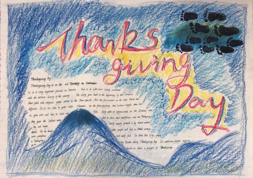 感恩节（Thanks giving day）英语手抄报