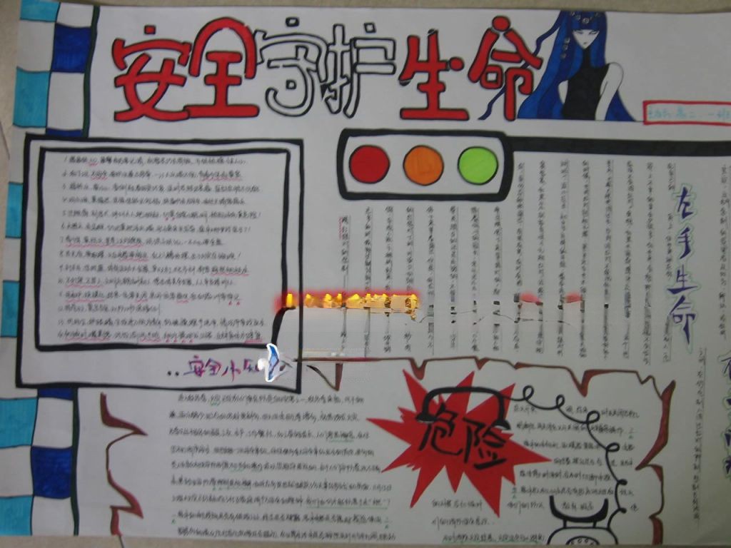 安全守护生命手抄报