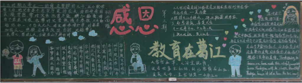 感恩教育黑板报图片大全