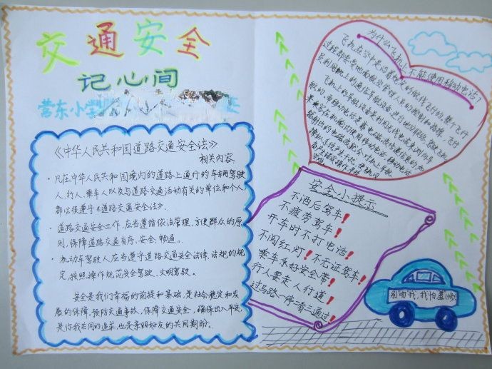 优秀获奖交通手抄报