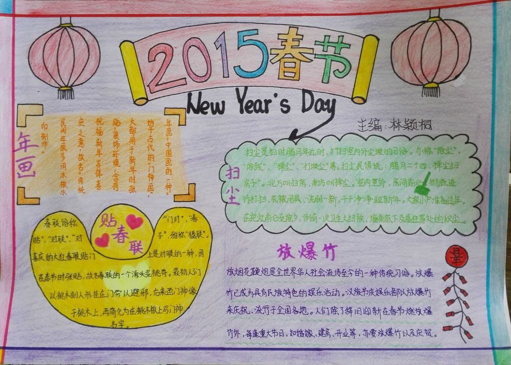 2022羊年大吉手抄报图片