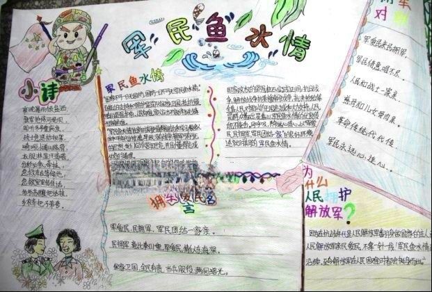 拥军手抄报大全