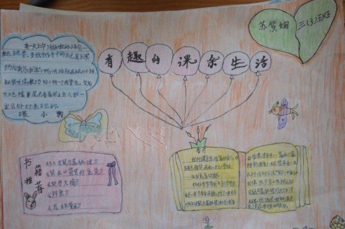 快乐的课余生活手抄报