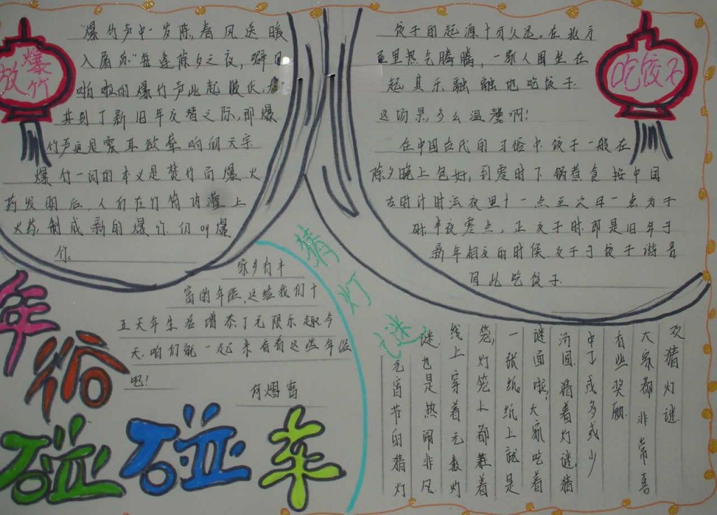 年俗手抄报图片