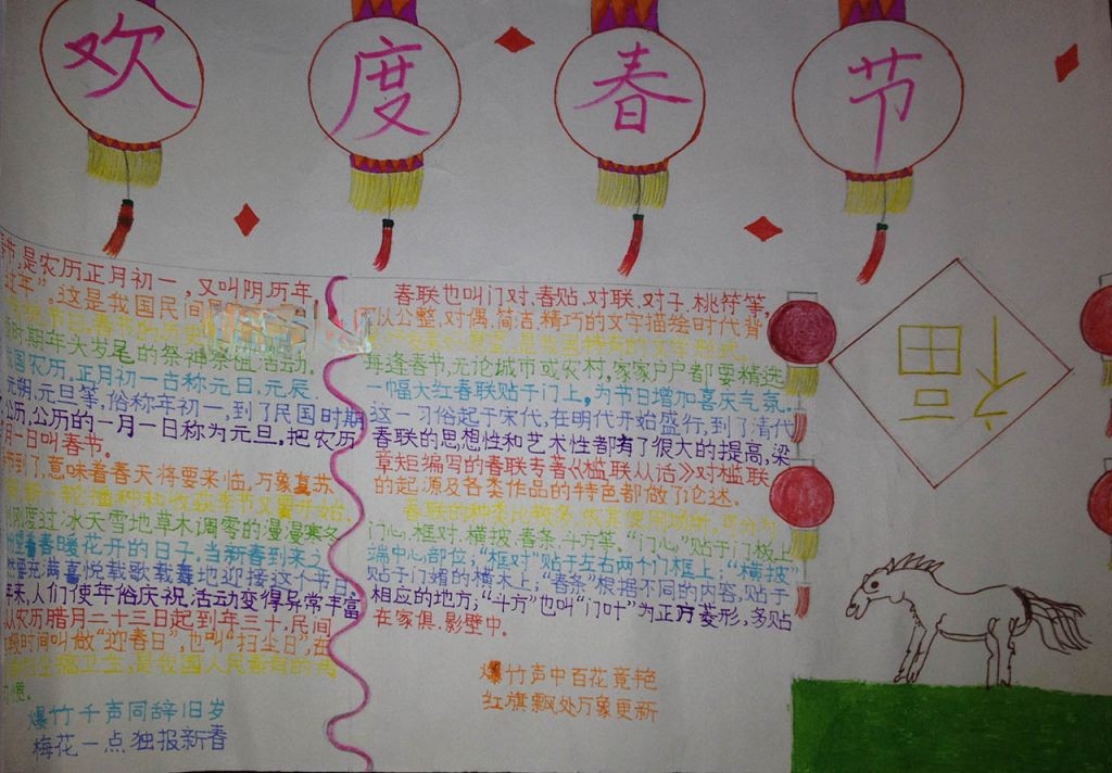 陕西过年风俗手抄报