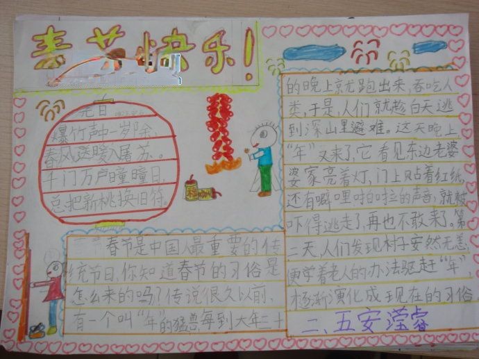 我家幸福年手抄报大全