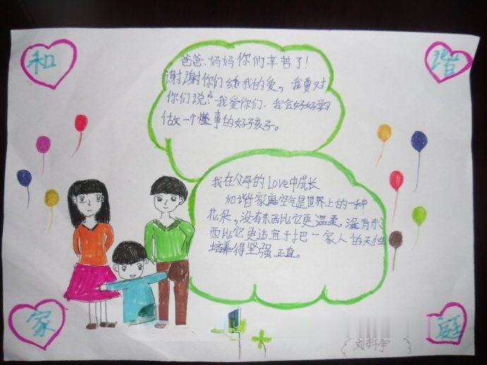 和谐家庭手抄报大全