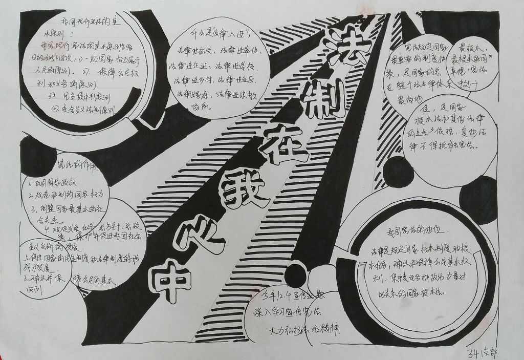 2022年124法制日手抄报作品：加强青少年法制教育 普及法律知识