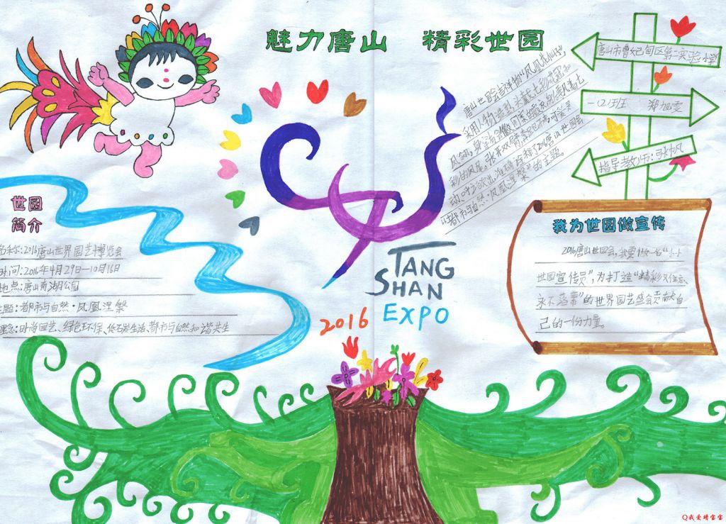 唐山世园会手抄报：魅力唐山 精彩世园