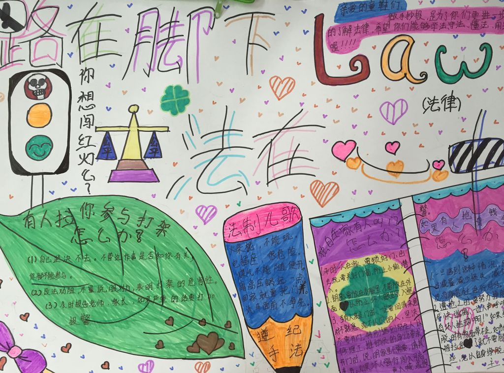 普及法律知识，学做懂法少年手抄报大全