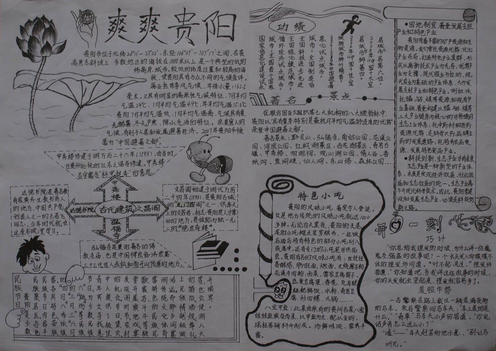 爽爽的贵阳手抄报图片