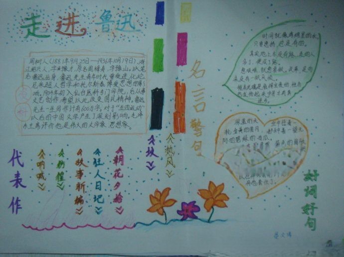 《走近鲁迅》手抄报