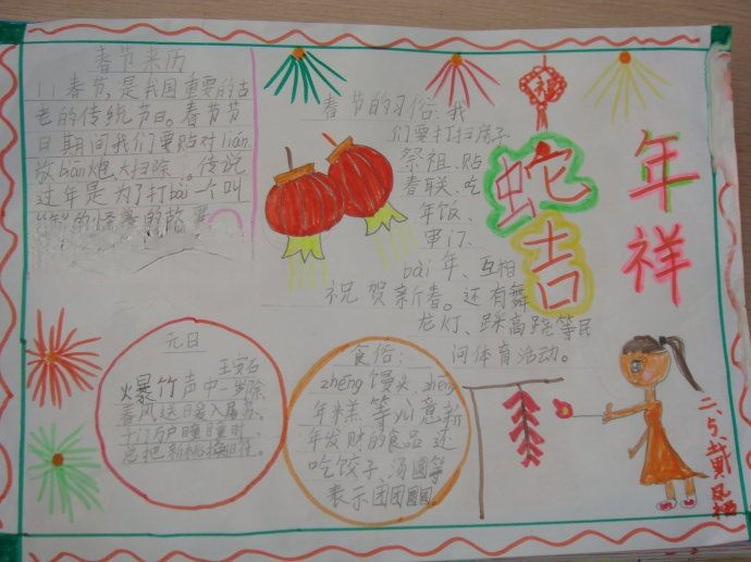 我家幸福年手抄报大全