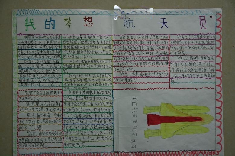 梦想起飞手抄报