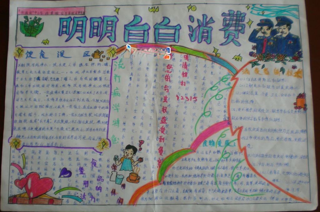 明明白白消费手抄报