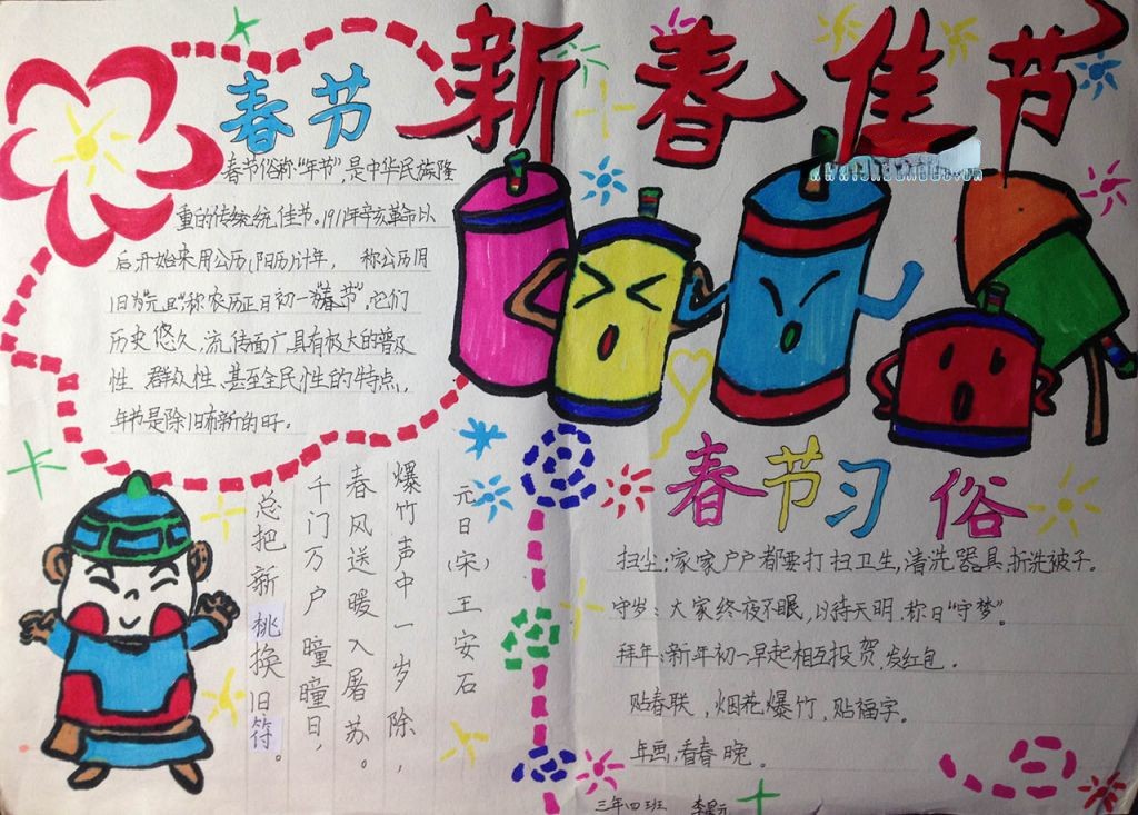 春节手抄报版面设计图