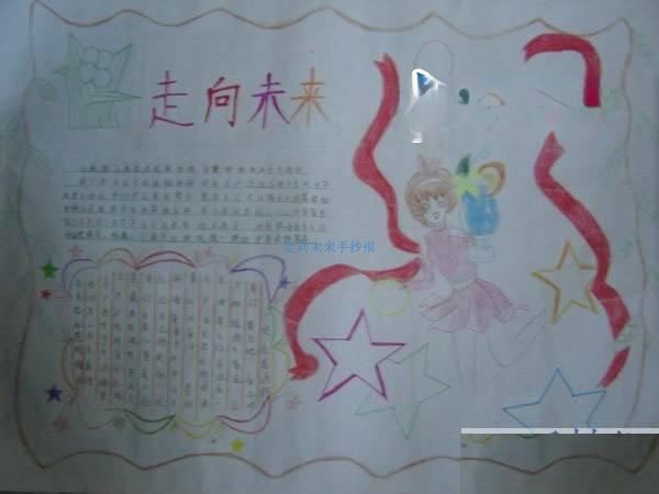 走向未来手抄报版面图