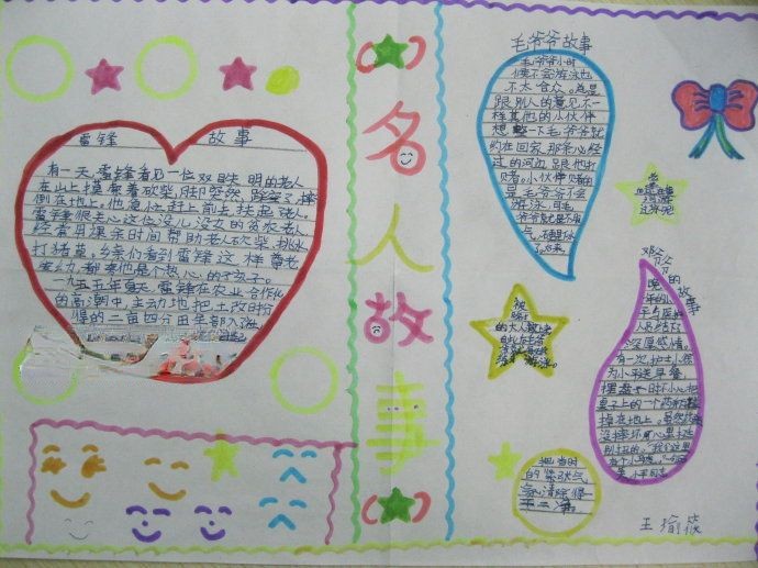 名人成长故事手抄报作品大全