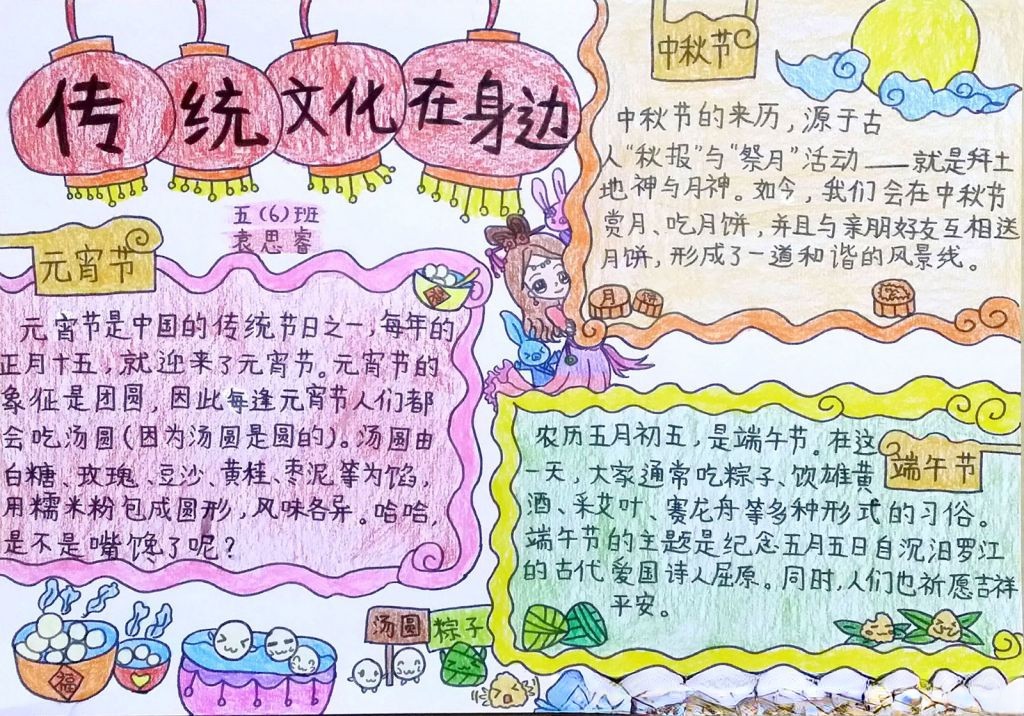 传统文化在身边手抄报 传统文化在身边手抄报