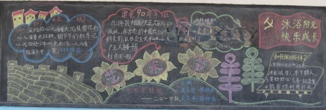 在阳光下成长黑板报