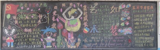 在阳光下成长黑板报