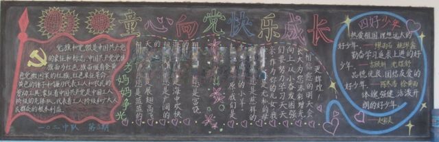 在阳光下成长黑板报