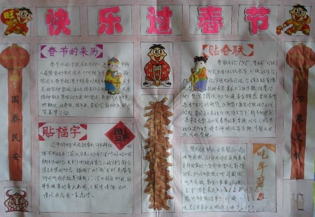 2022快乐过春节手抄报版面设计图