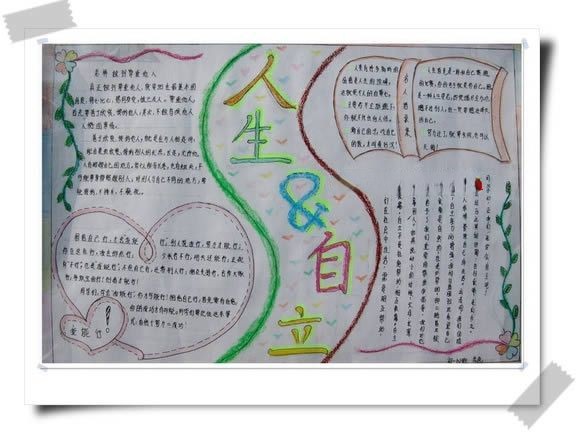 自信伴我成长手抄报