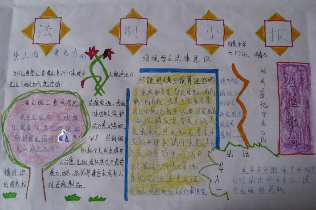 六年级法制小报
