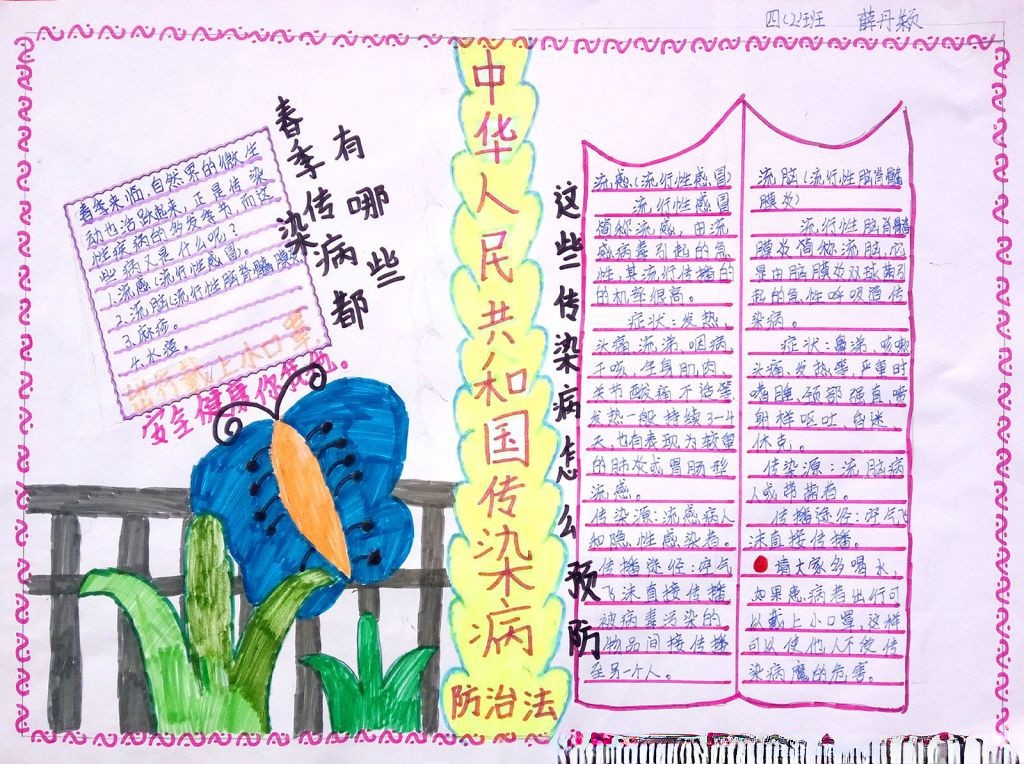 预防传染性疾病知识手抄报图片