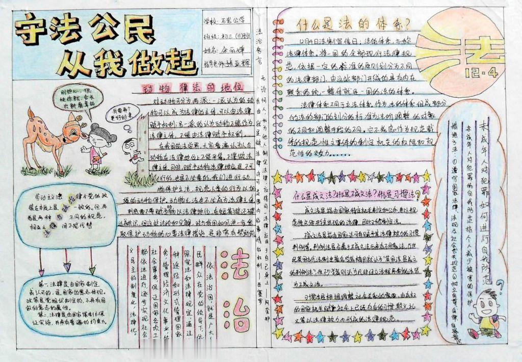 守法公民从我做起手抄报