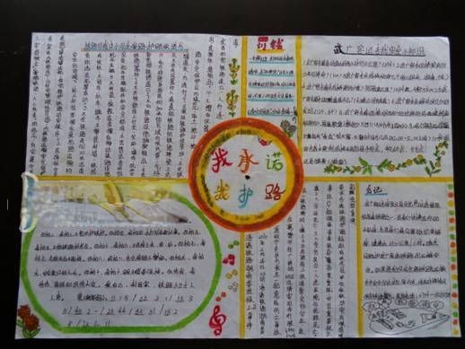 我承诺我护路手抄报图片荟萃