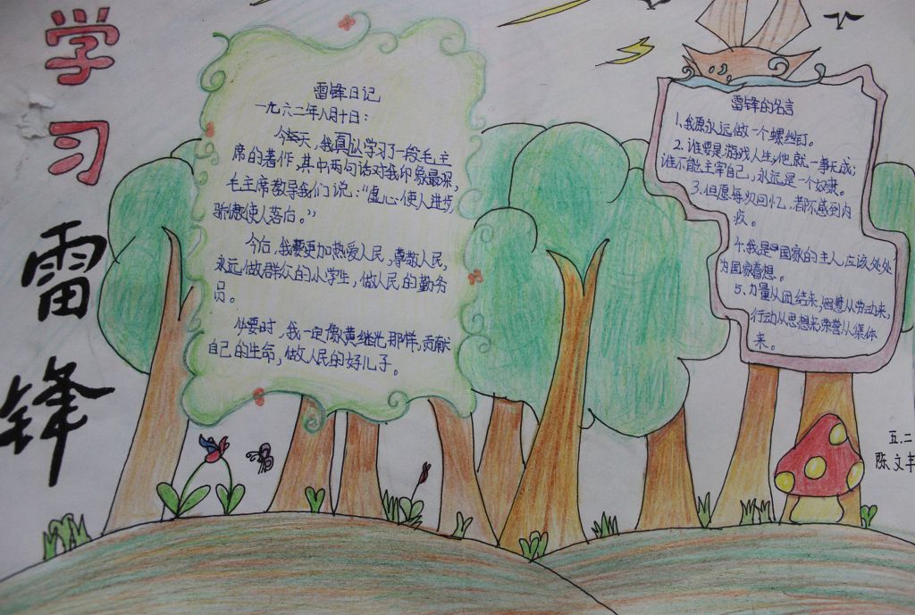 第54个学雷锋纪念日手抄报图片大全