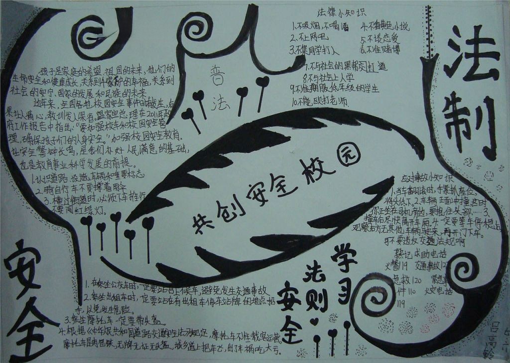 2022普法教育宣传月手抄报 2022普法教育宣传月手抄报