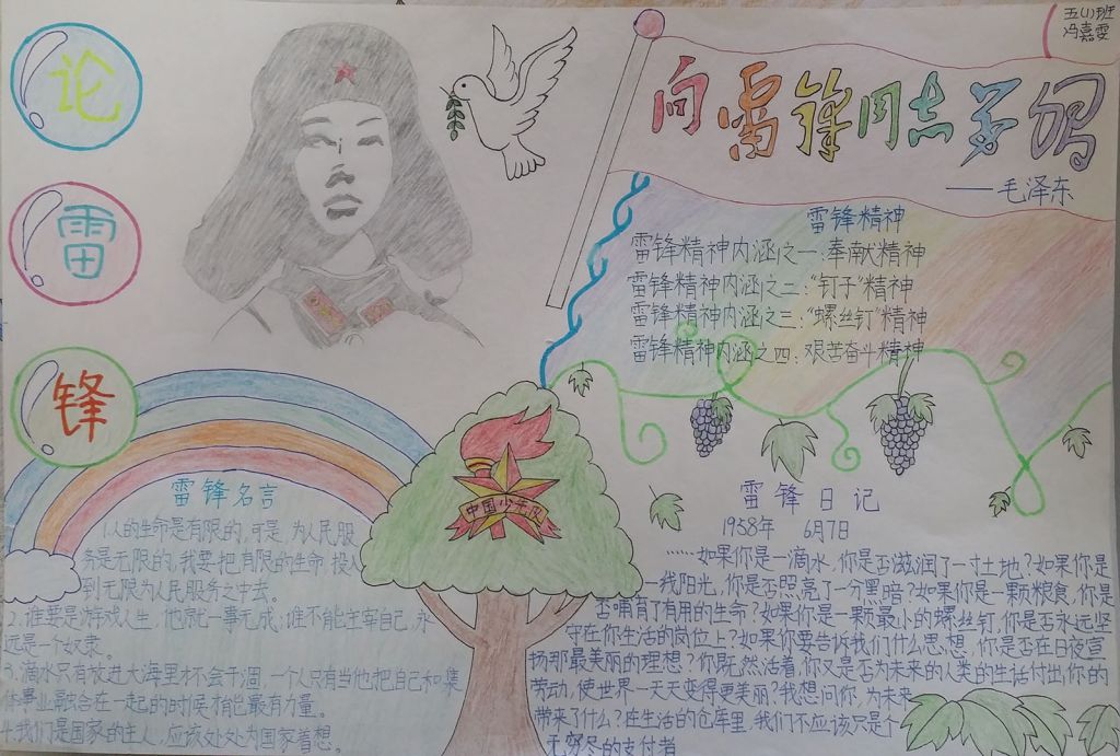 学雷锋知进取手抄报 学雷锋知进取手抄报