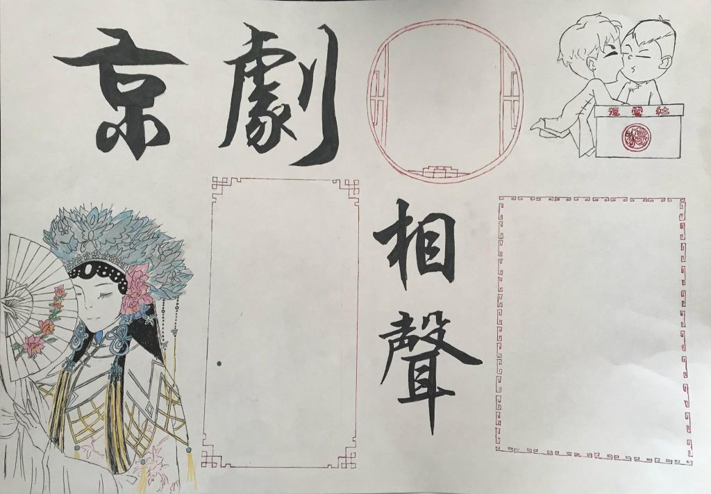京剧相生手抄报图片