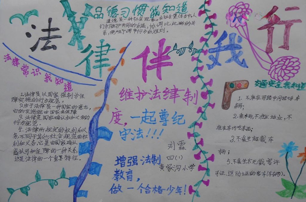国有国法家有家规手抄报