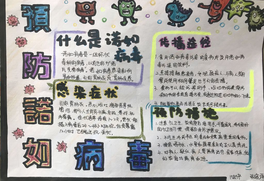 预防诺如病毒手抄报图片大全