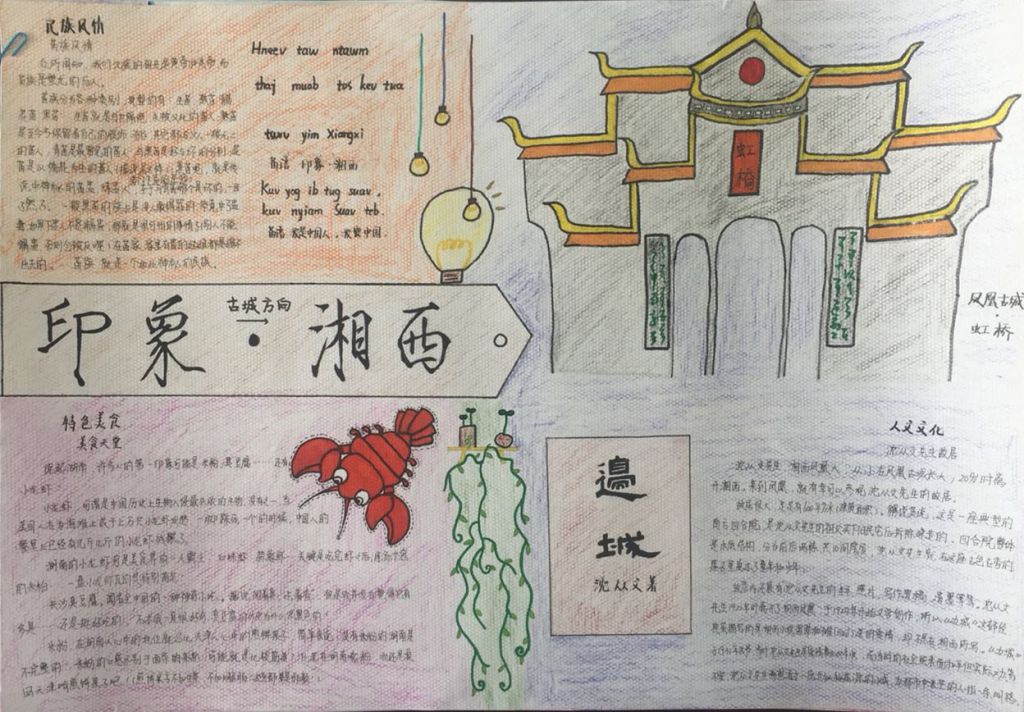 印象湘西手抄报图片