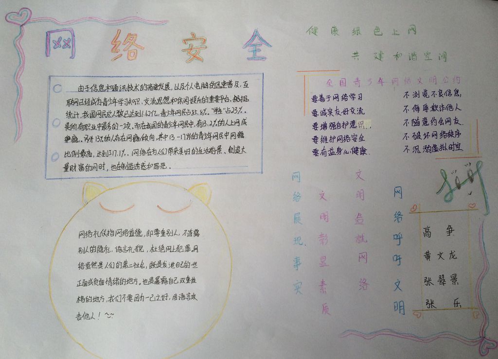关于网络安全的手抄报