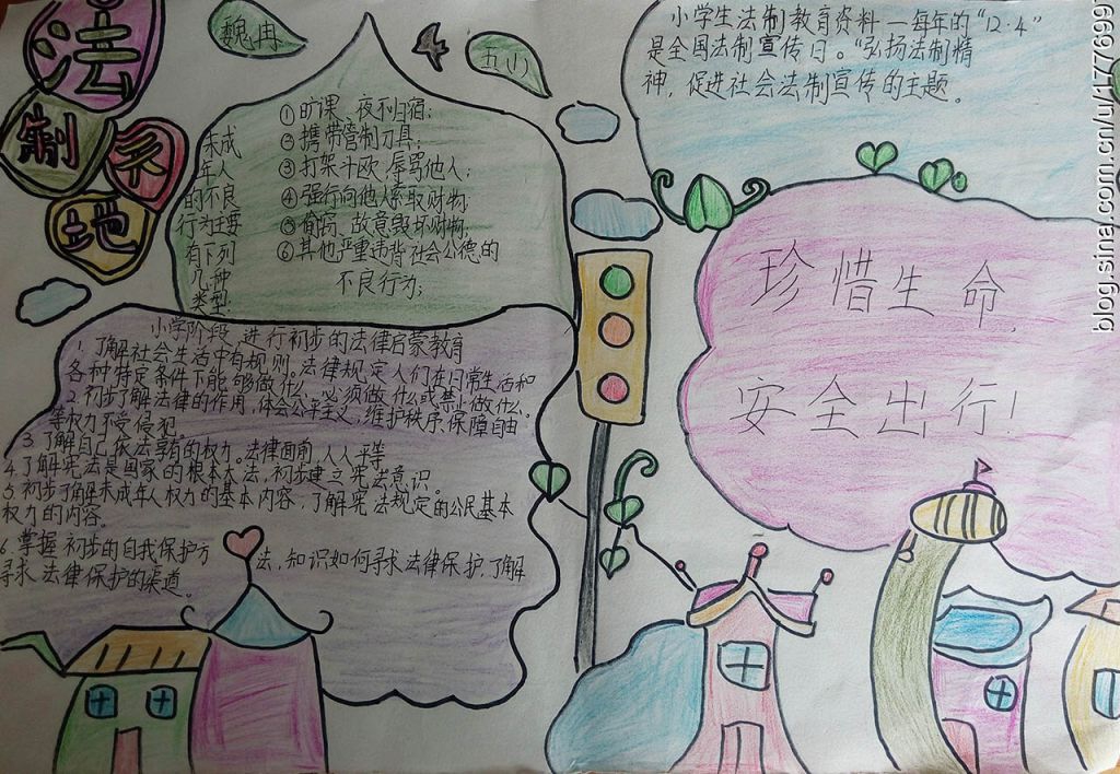 学法懂法守法手抄报图片
