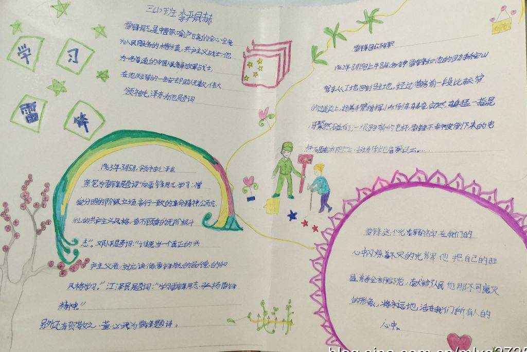 3月学雷锋手抄报作品展 3月学雷锋手抄报作品展