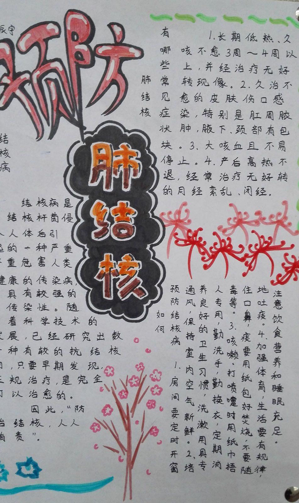 2022防结核手抄报图片展