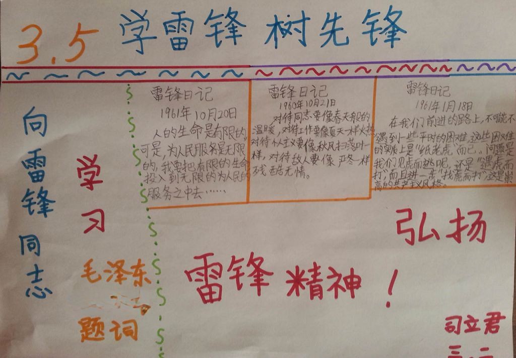 2022三月学雷锋手抄报大全